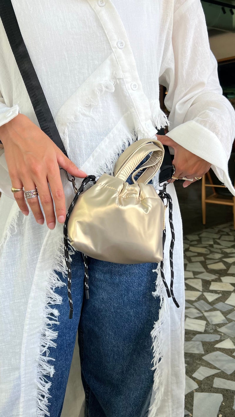 Zuri Bag Mini Crossover - Light Gold - Image 3